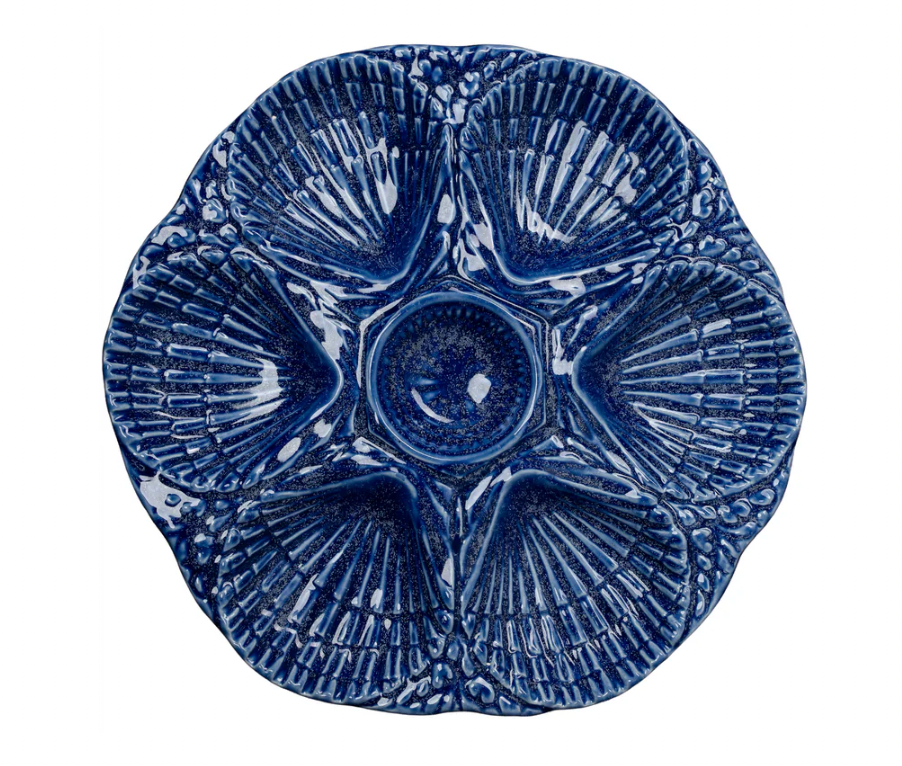 Cobalt Oyster Plate