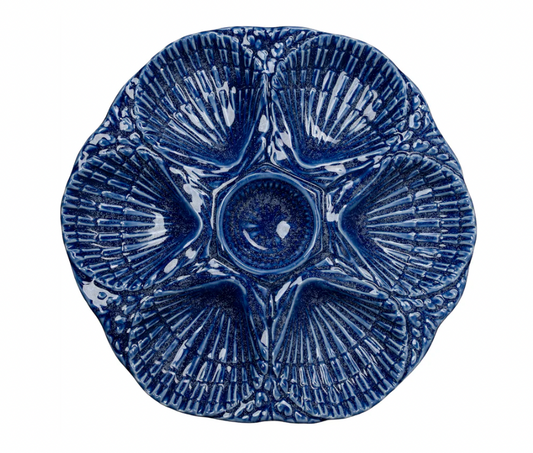 Cobalt Oyster Plate