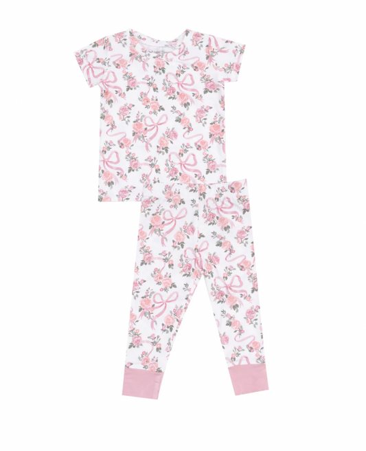 Ribbon & Flowers Short Sleeve Pajama Set