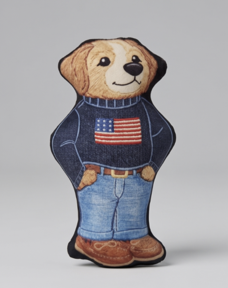 Ruff Lauren Teddy Dog Dog Toy