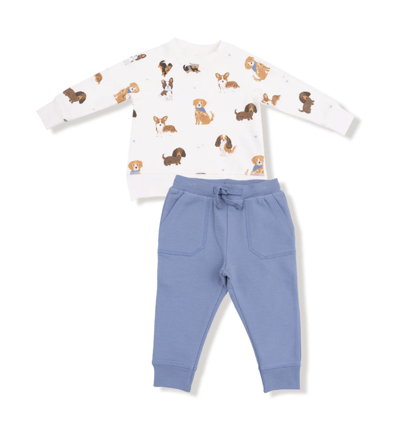 Best Friend Dogs Raglan Sweatshirt + Jogger Set