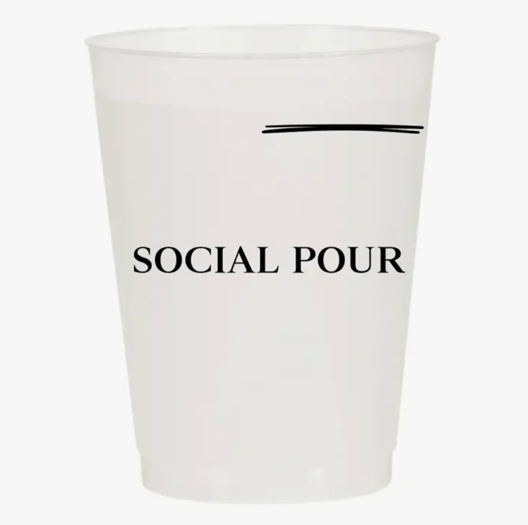 Social Pour Reusable Cups