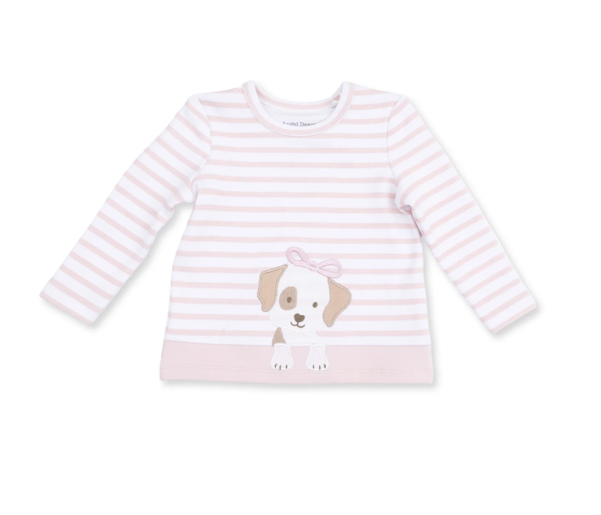 Stripe Puppy Long Sleeve Shirt