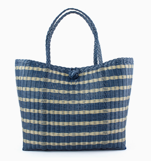 Woven Medium Tote in Sailor Stripe