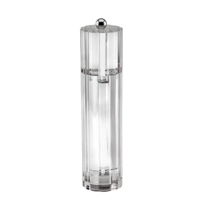 Icy Clear Flute Salt and Pepper Grinder