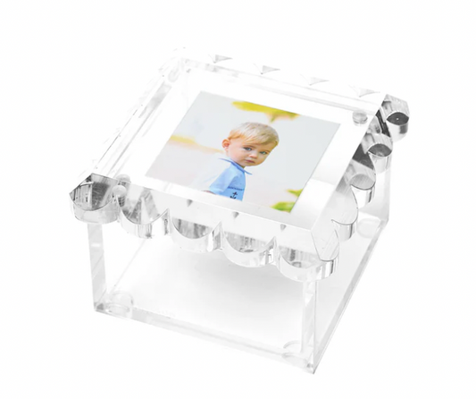 Square Scallop Acrylic Photo Box