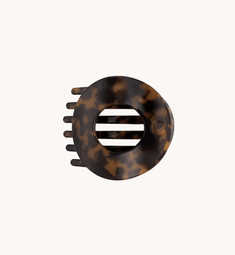 Tortoise | Small | Flat Circle Hair Clip