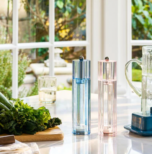 Icy Blue Flute Salt and Pepper Grinder