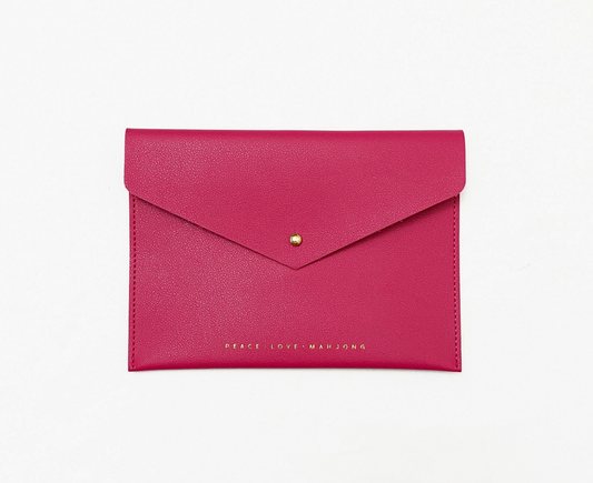 Magenta Mahjong Card Clutch