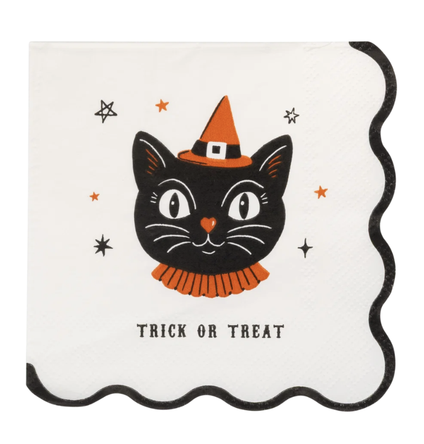 Vintage Halloween Characters Cocktail Napkins