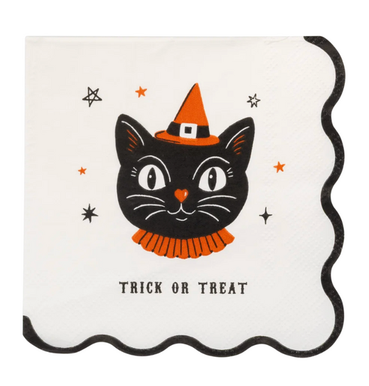 Vintage Halloween Characters Cocktail Napkins