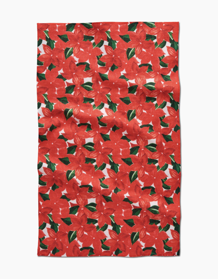 Poinsettia Tea Towel