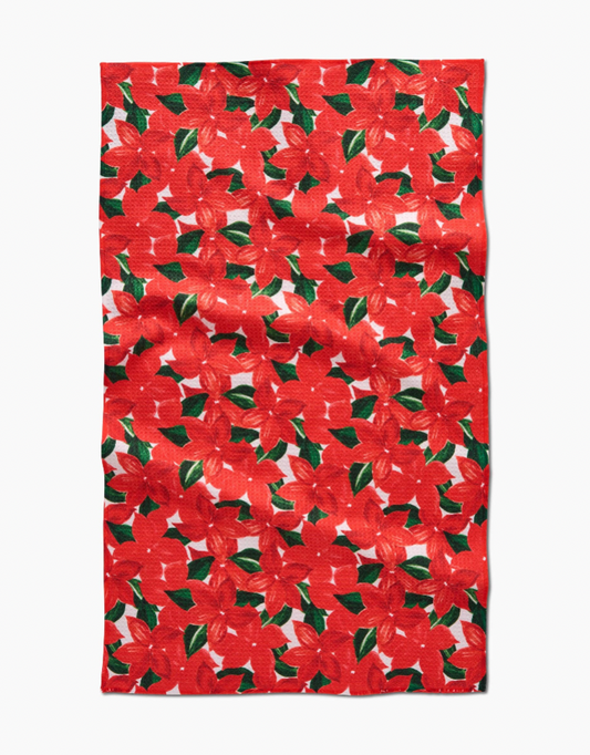 Poinsettia Tea Towel