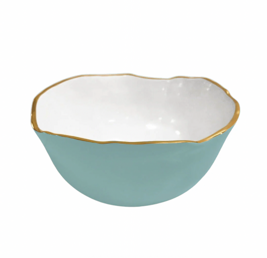 Turquoise + White ENCANTO Osaka Large Bowl