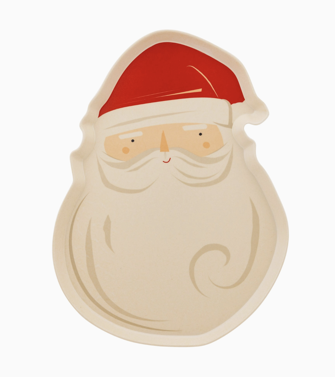 Santa Shaped Bamboo Tray