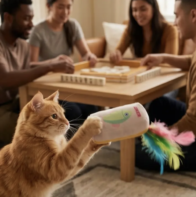 Meowjong Tiles Cat Toy