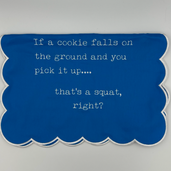 If A Cookie Falls... Scallop Tea Towel