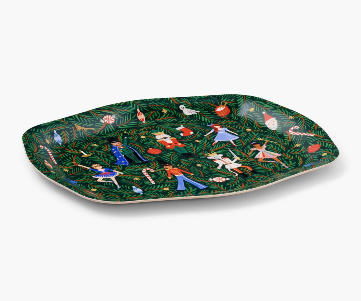Evergreen Nutcracker Serving Tray