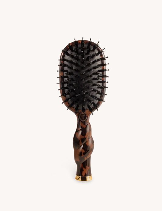 Tortoise Mini Boar Bristle Hair Brush