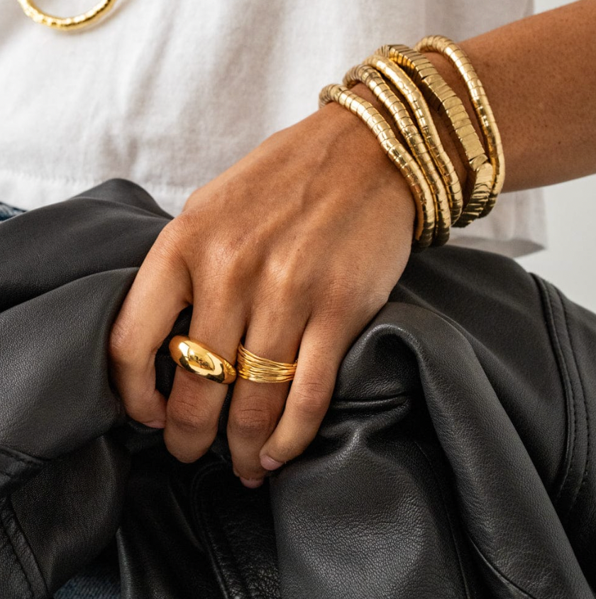 Round Bead Stretch Bracelet