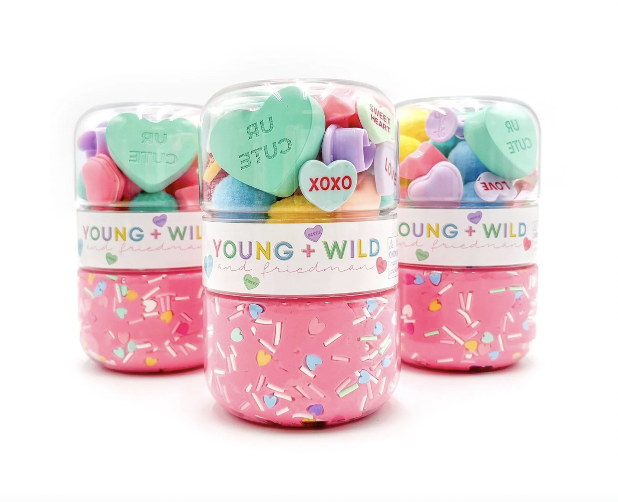 Pastel Hearts Grab & Go Dough Jar