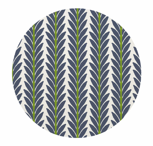 Frond Indigo Linen Placemats - Set of Four