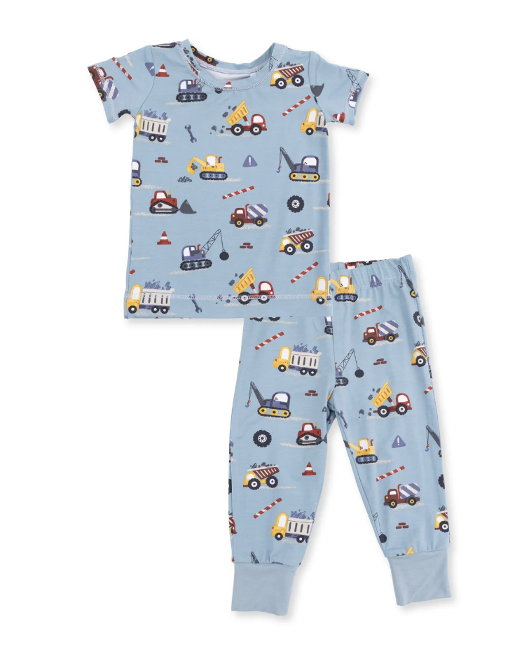 Crayon Construction Short Sleeve Pajama Set