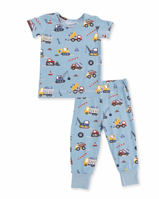 Crayon Construction Short Sleeve Pajama Set