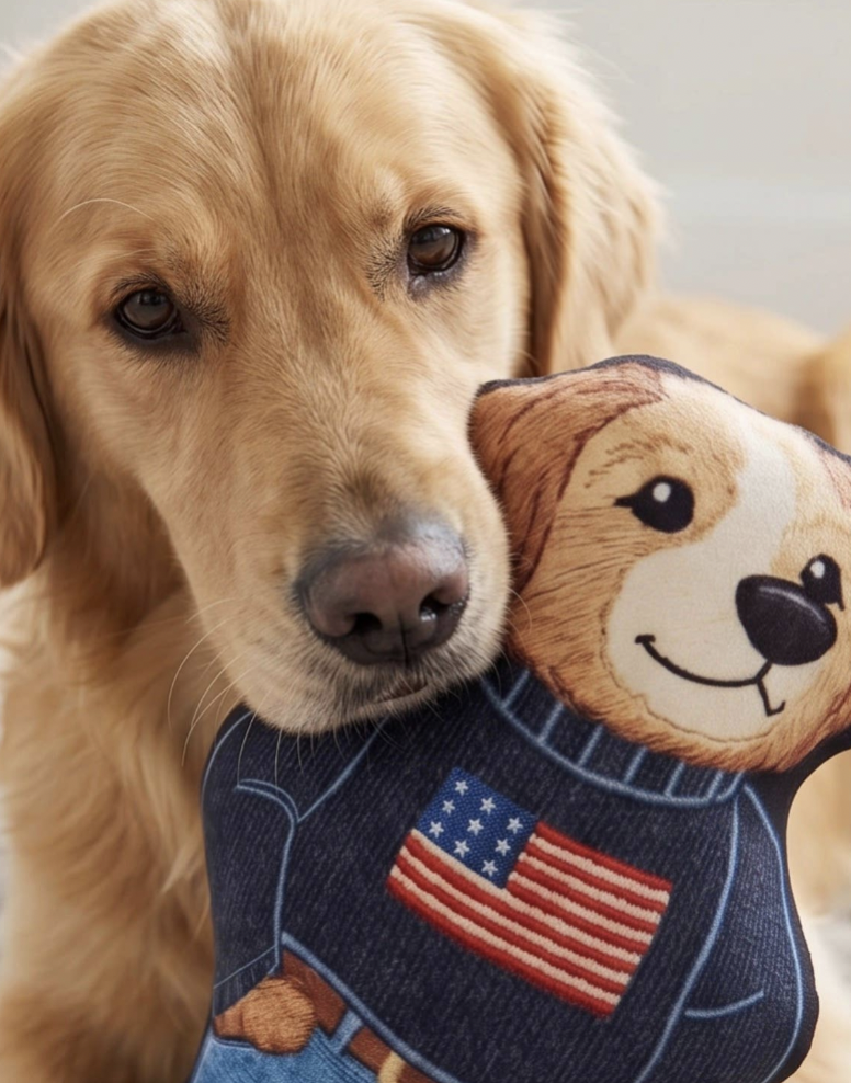 Ruff Lauren Teddy Dog Dog Toy