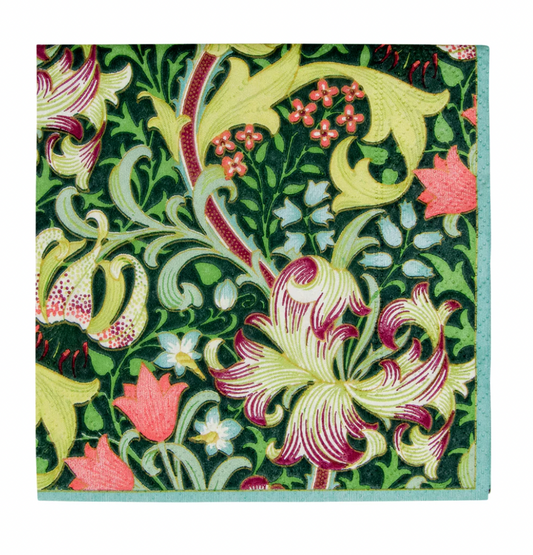 Golden Lily Forest Cocktail Napkins
