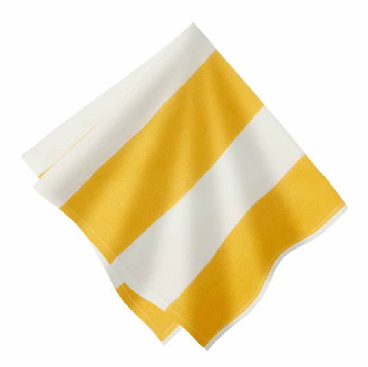 St. Tropez Yellow Stripes Napkins - Set of 4