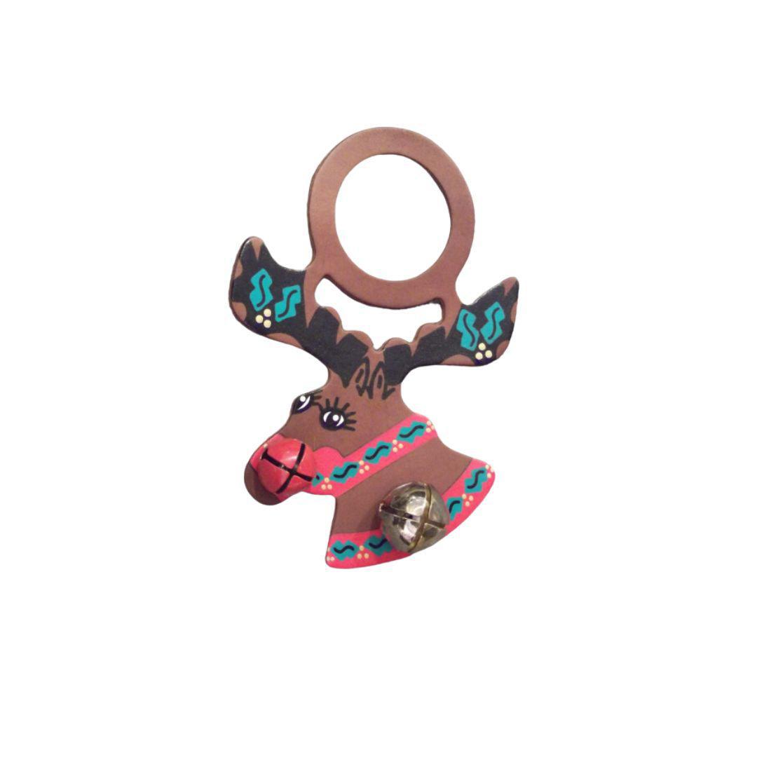 Reindeer Head Doorknob Bell