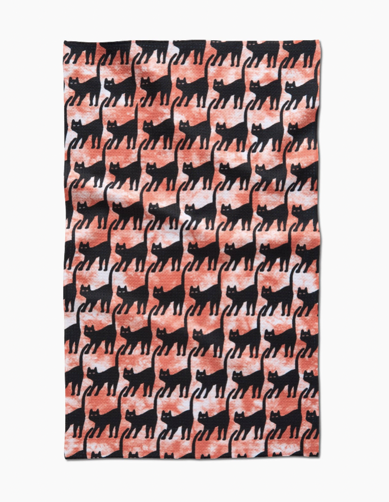 Halloweeny Cats Tea Towel