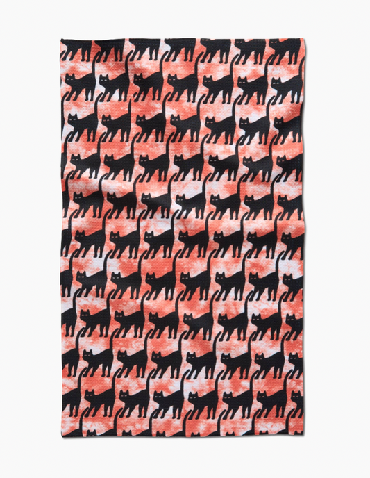 Halloweeny Cats Tea Towel
