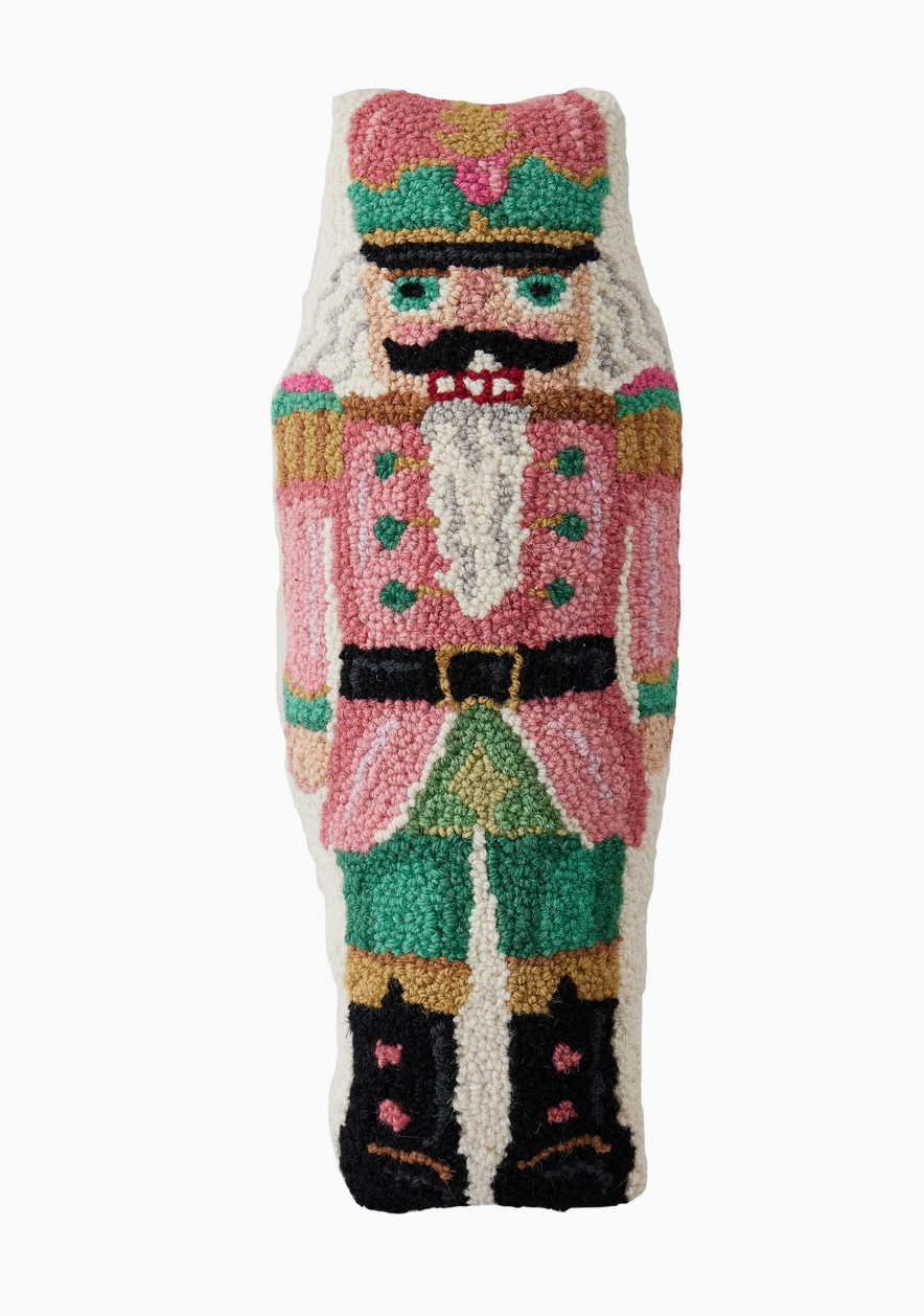 Pink Nutcracker Shaped Hook Pillow