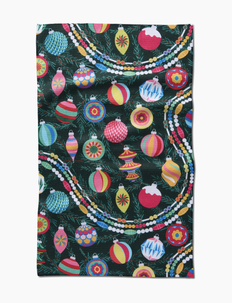 Shiny Ornaments Tea Towel