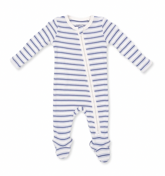 Vintage Blue Stripe Footie