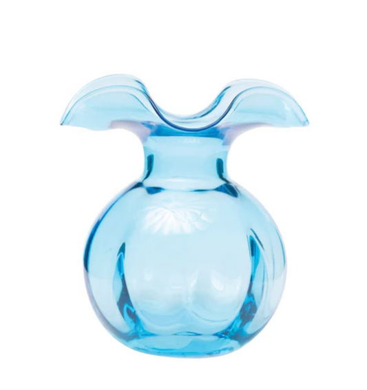 Hibiscus Glass Aqua Bud Vase