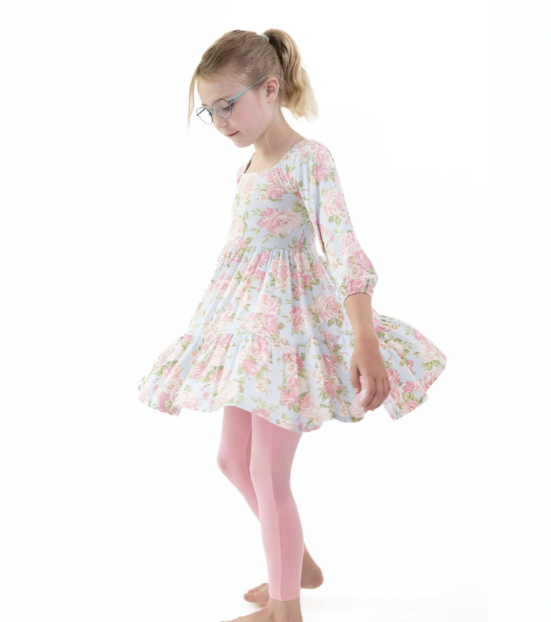 Angeline Floral Cap Sleeve Dress and Legging