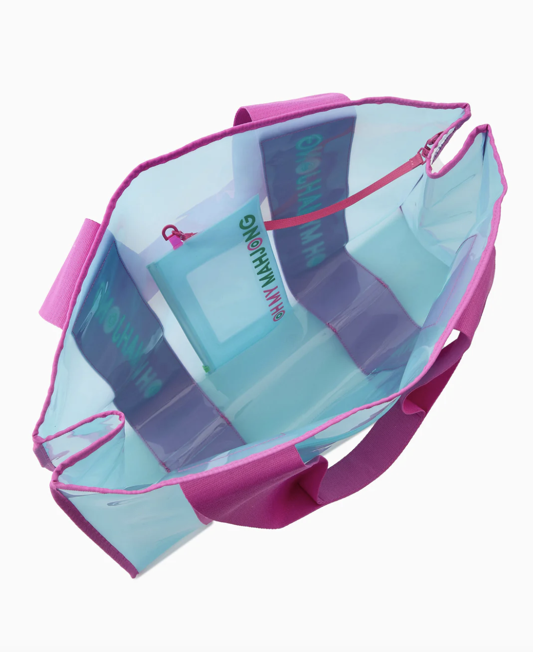 Blue Mahjong Beach Bag