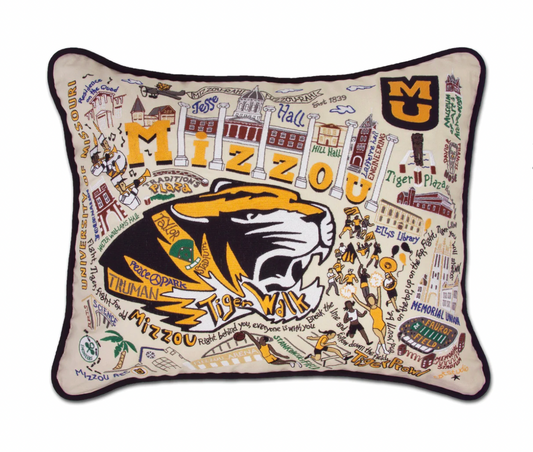 Mizzou - The University of Missouri Hand Embroidered Pillow - Special Order!