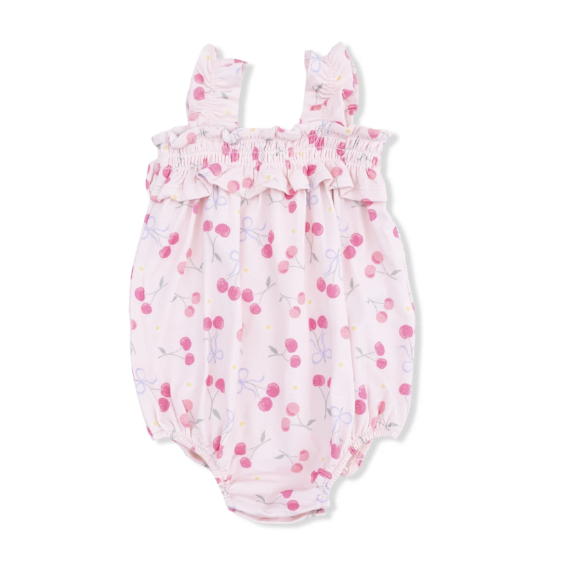 Sweet Bow Cherries Ruffly Strap Bubble