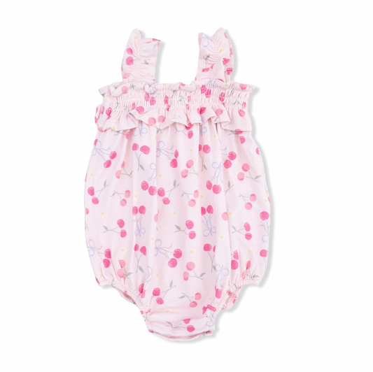 Sweet Bow Cherries Ruffly Strap Bubble