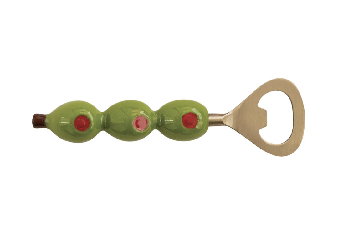 Olive Handled Bottle Opener