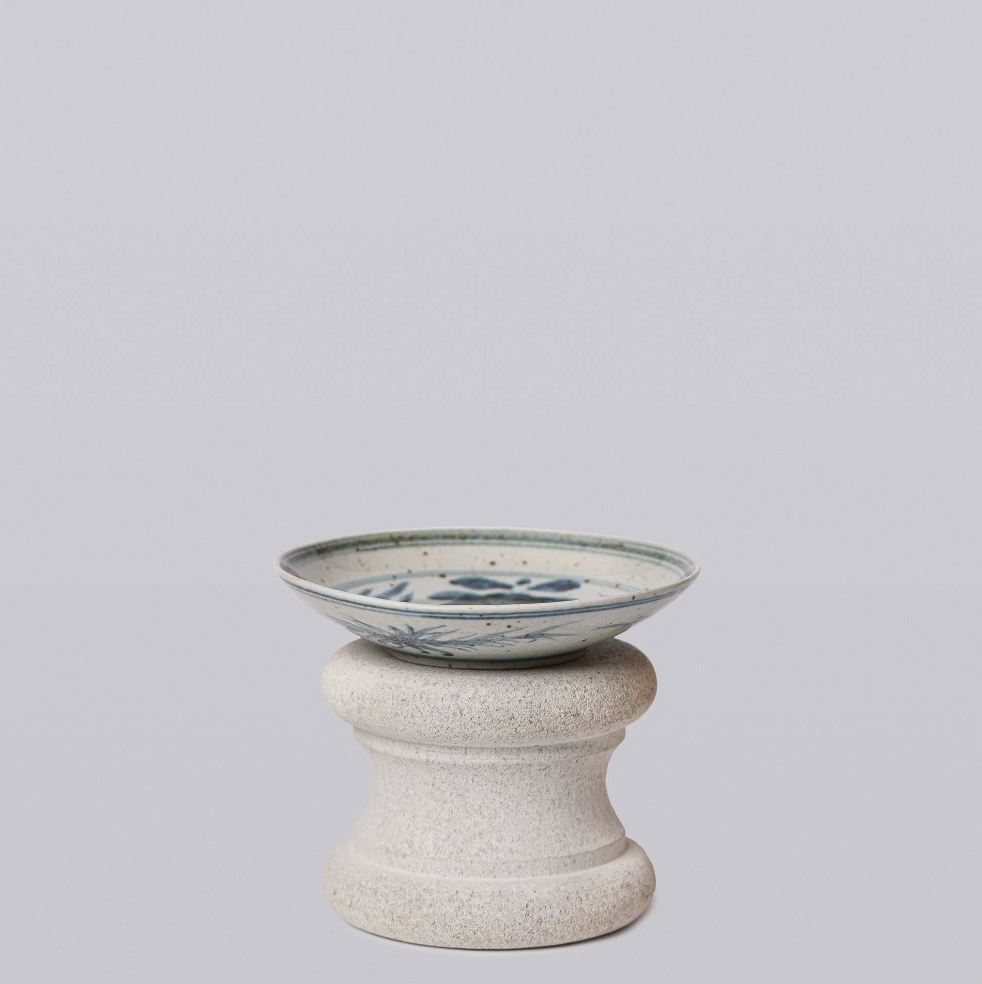 Blue and White Porcelain Floral Bouquet Dish