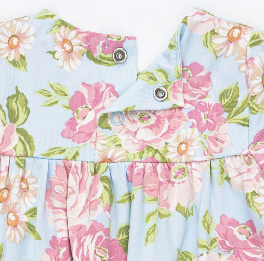 Angeline Floral Smocked Long Sleeve Romper