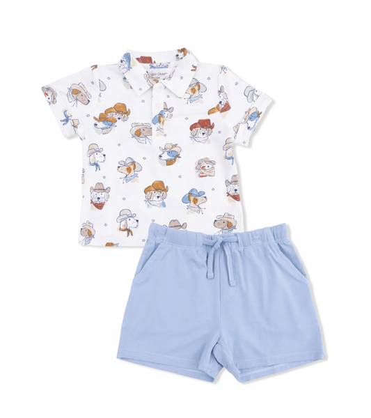 Cowdogs Cowboy Polo with Casual Short