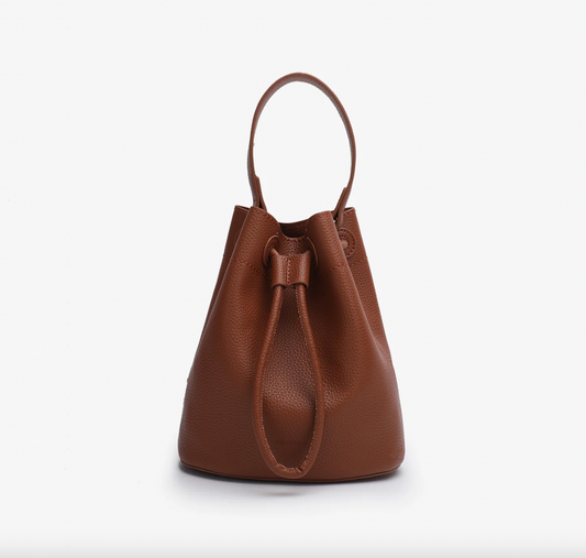Capucine Crossbody Bucket Bag - Brown