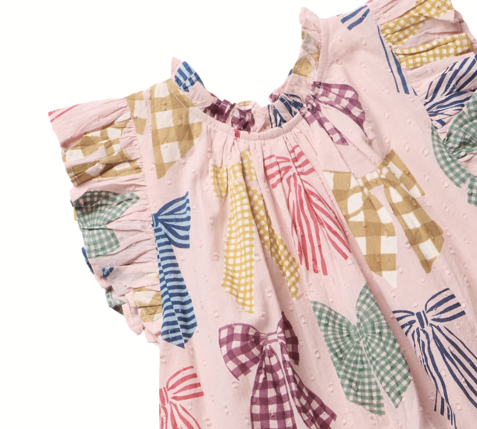 Patterned Bows Harper Dress Set