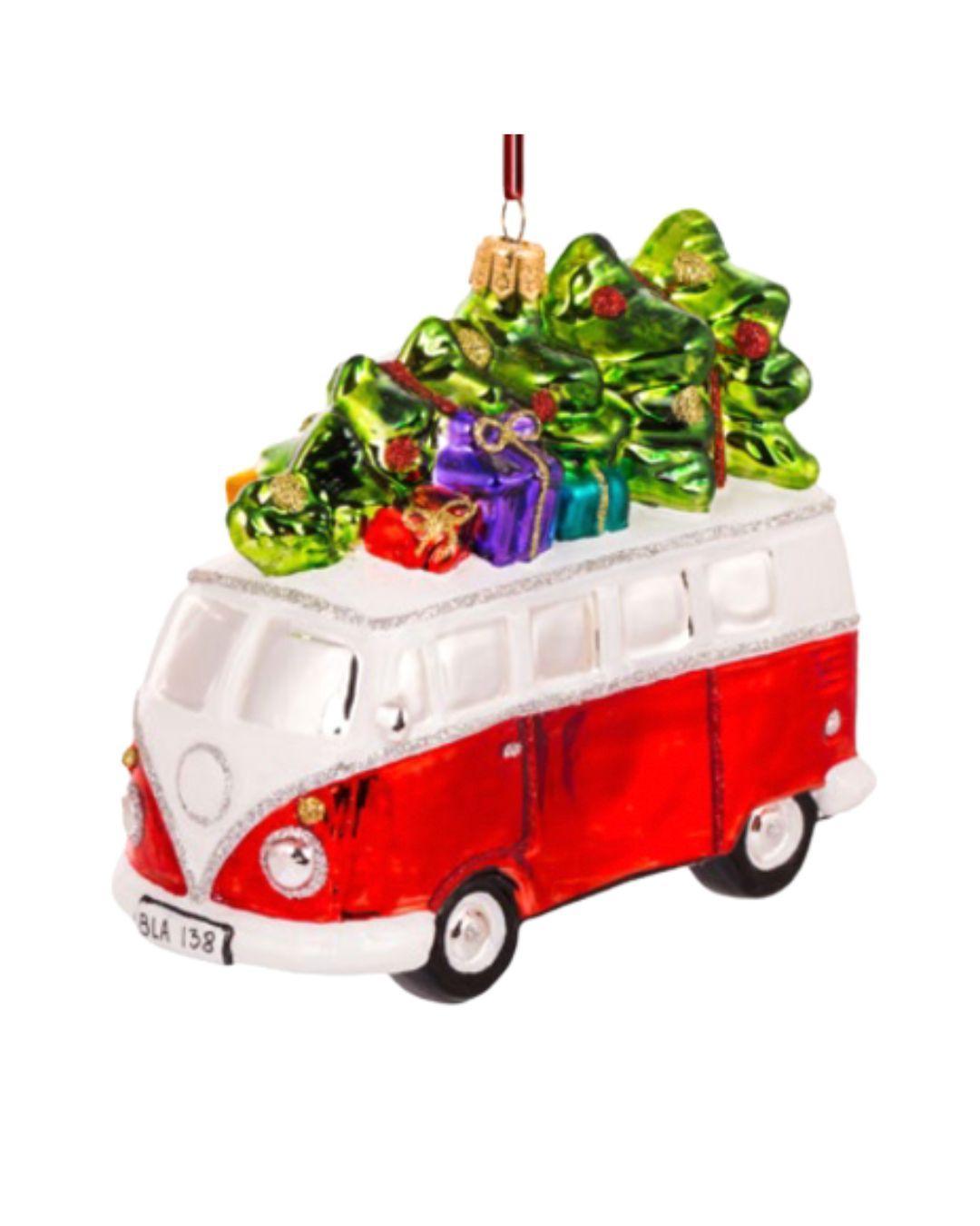 Retro Van with Christmas Tree